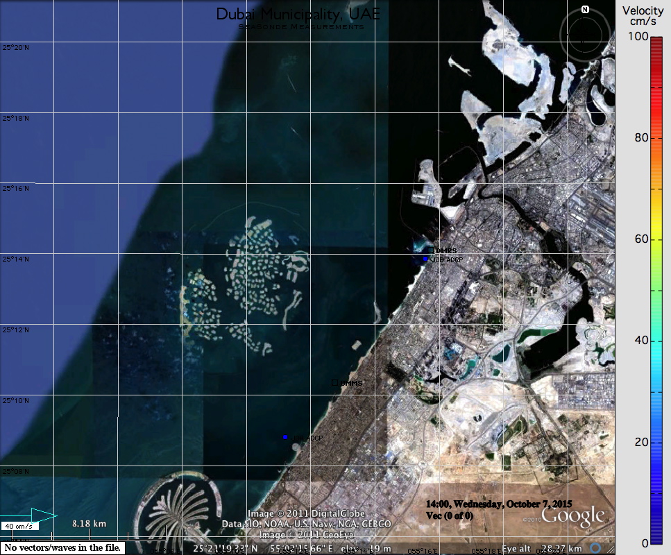 map showing HF radar coverage